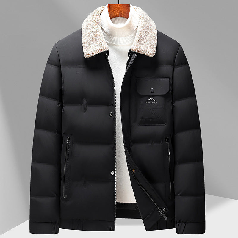 Men's Down Jacket with Warm Collar Lisslune