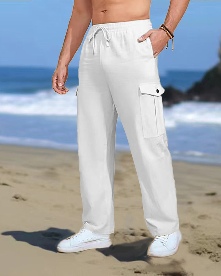 Men's cargo pants with practical pockets and elastic waistband Lisslune