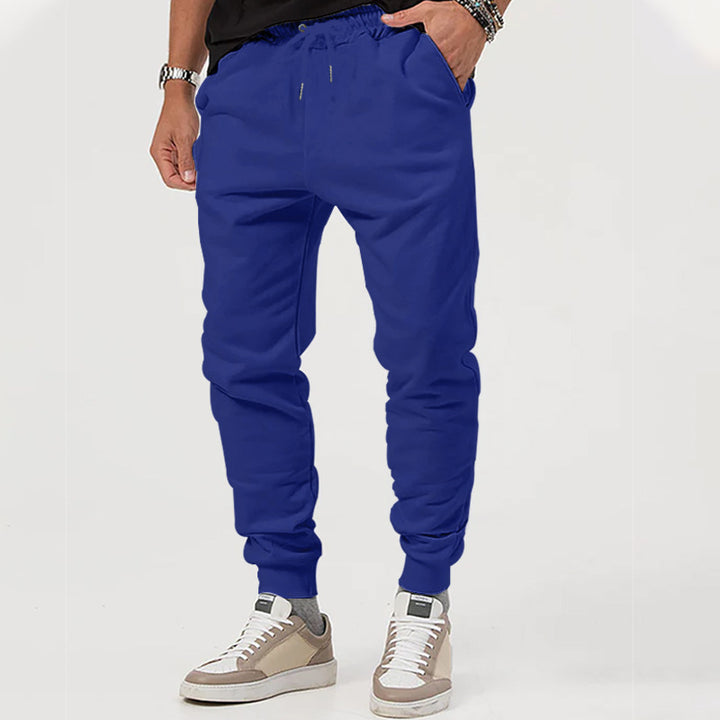 Men's casual jogging pants with elastic waistband and side zip pockets Lisslune