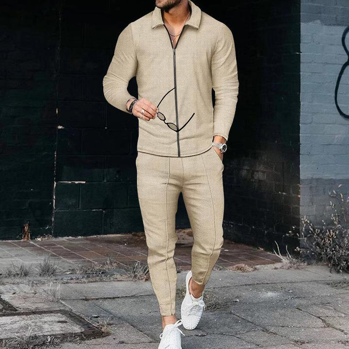 Men's sporty training overall with modern zipper and breathable inserts Lisslune