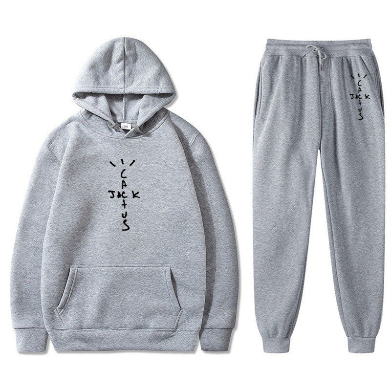 Ladies Hoodie and Jogging Pants Set with Creative Lettering Lisslune