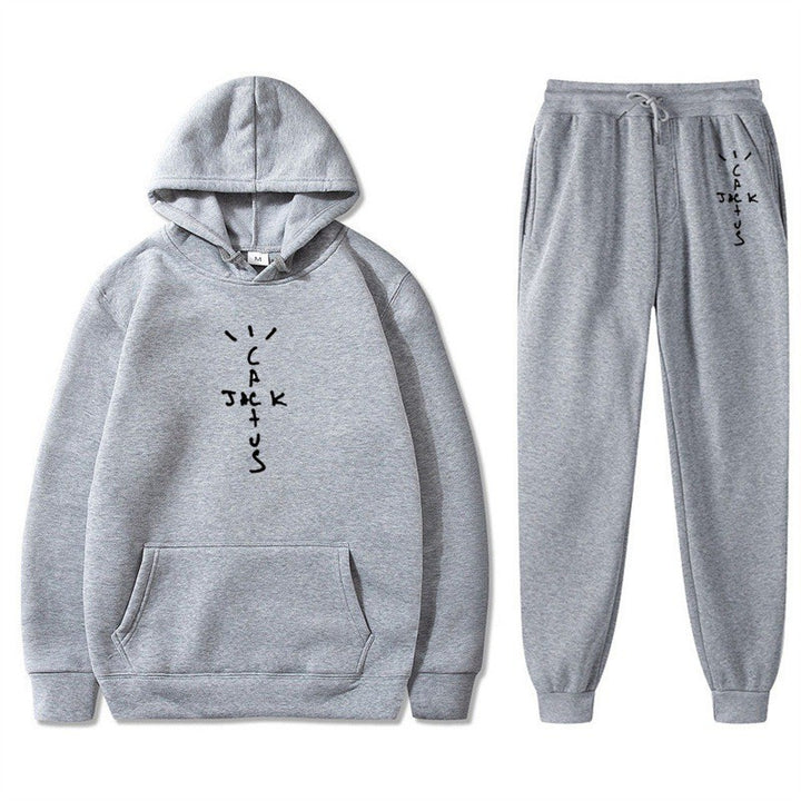Ladies Hoodie and Jogging Pants Set with Creative Lettering Lisslune