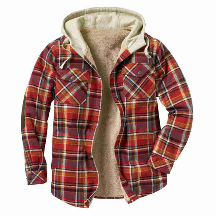 Men's flannel jacket with soft lining and practical chest pockets Lisslune