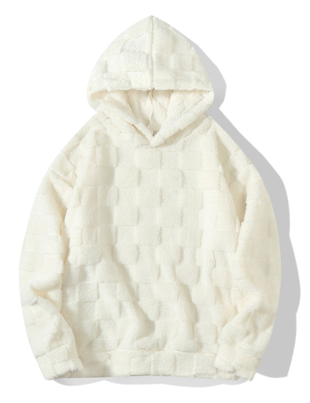 Men's hooded sweatshirt made of soft plush with an unusual design Lisslune