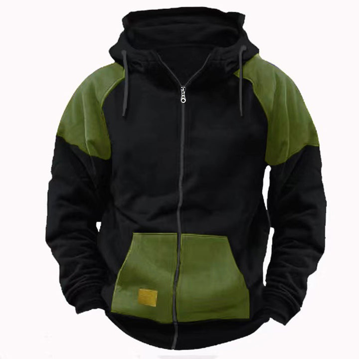 Men's sporty hoodie jacket with fashionable contrast details Lisslune
