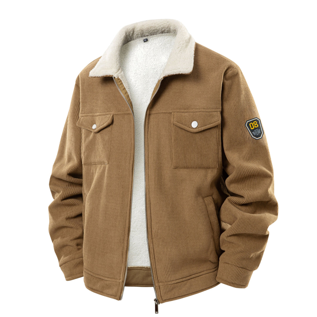 Men's padded jacket with cord structure and practical pockets Lisslune