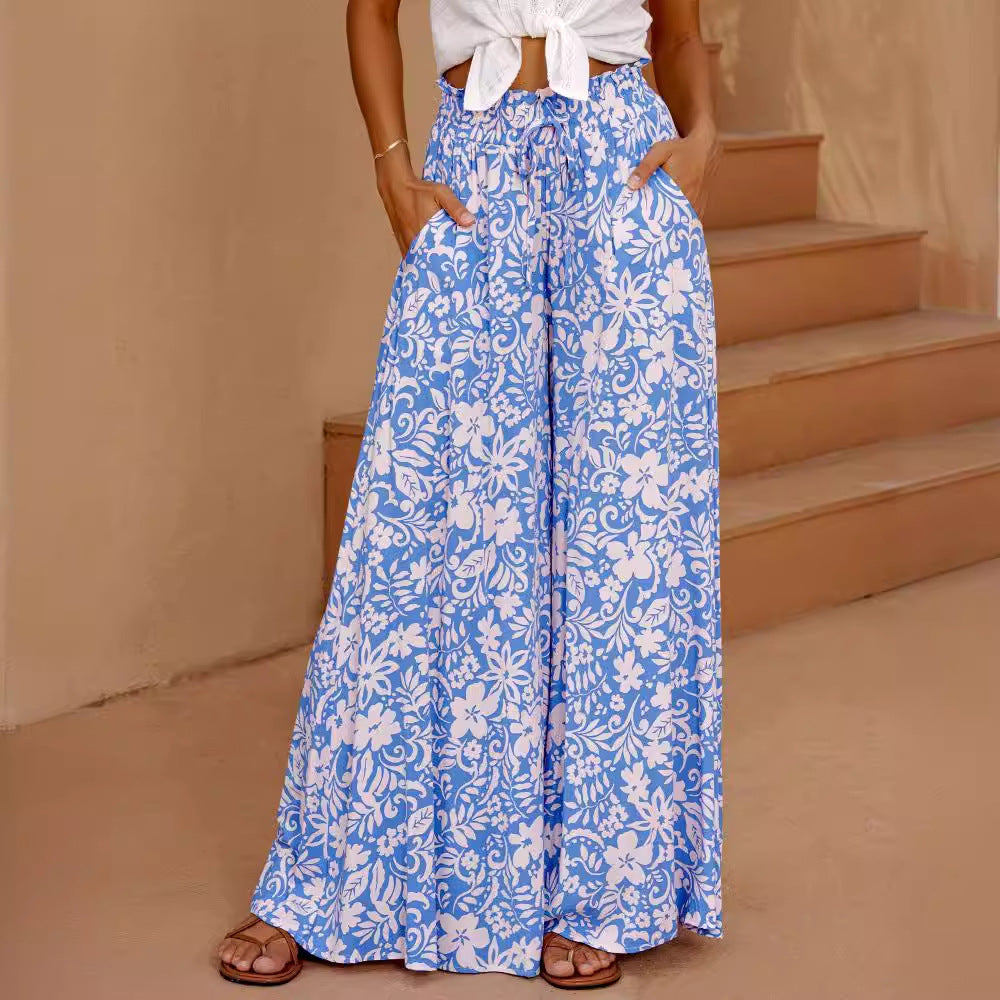 Women's maxi skirt with unique graphic pattern and elastic waistband Lisslune