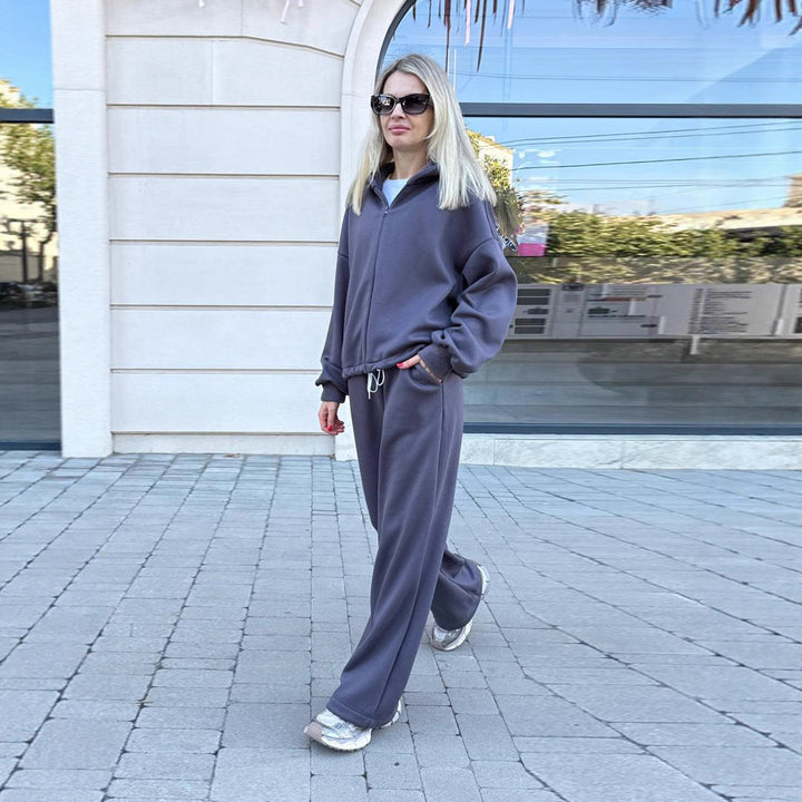 Women's Oversized Hoodie and Wide Pants Set Lisslune
