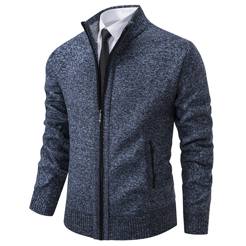 Men's sports cardigan with stand-up collar and zipper Lisslune