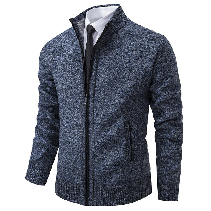 Men's sports cardigan with stand-up collar and zipper Lisslune