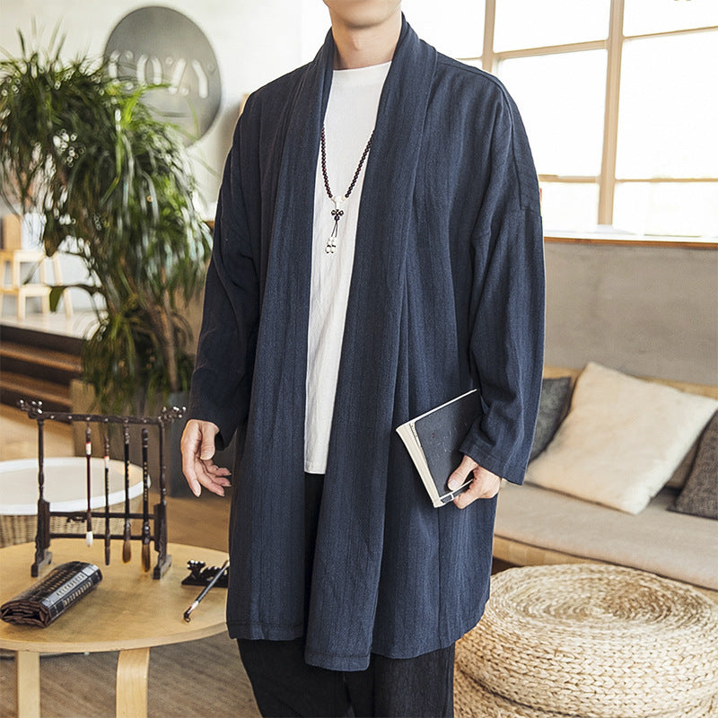 Men's casual kimono jacket with elegant cut and soft fabric Lisslune