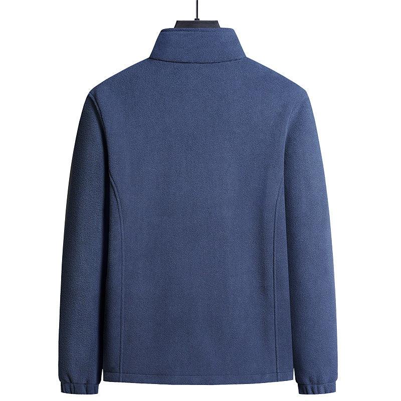 Men's fleece jacket with high collar and practical pockets Lisslune