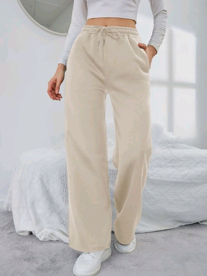 Women's wide leisure pants with elastic waistband Lisslune