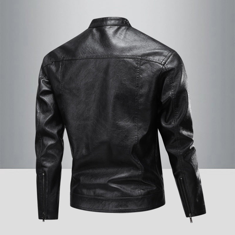 Men's Stylish Synthetic Leather Jacket In Elegant Design Lisslune
