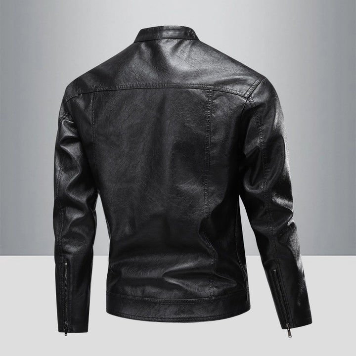 Men's Stylish Synthetic Leather Jacket In Elegant Design Lisslune
