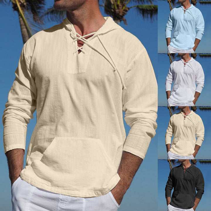 Men's casual hooded shirt with breathable material and modern cut Lisslune