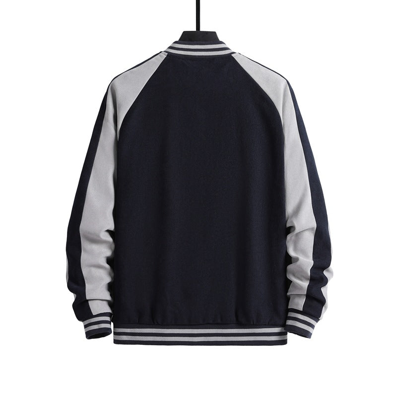 Men's Fashionable College Jacket In An Urban Style with A High-Quality Material Mix Lisslune