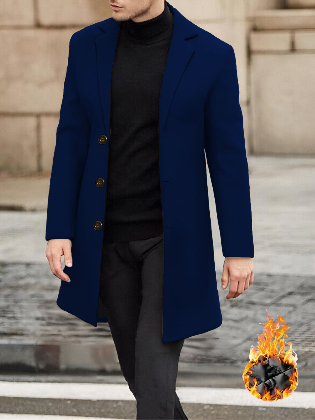 Men's classic and stylish wool coat Lisslune