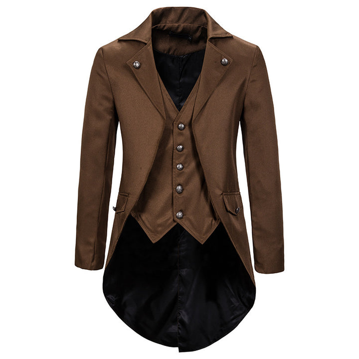 Men's elegant blazer with asymmetrical cut and floral design Lisslune