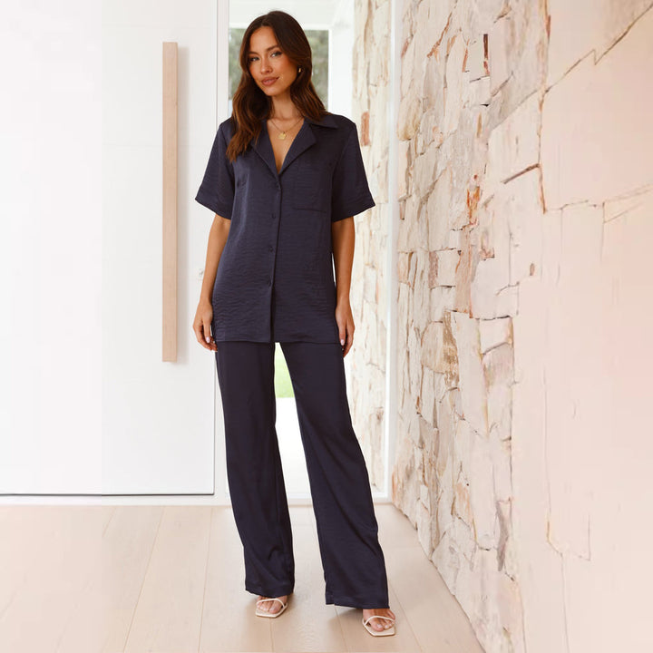 Women's Satin Pajama Set Lisslune