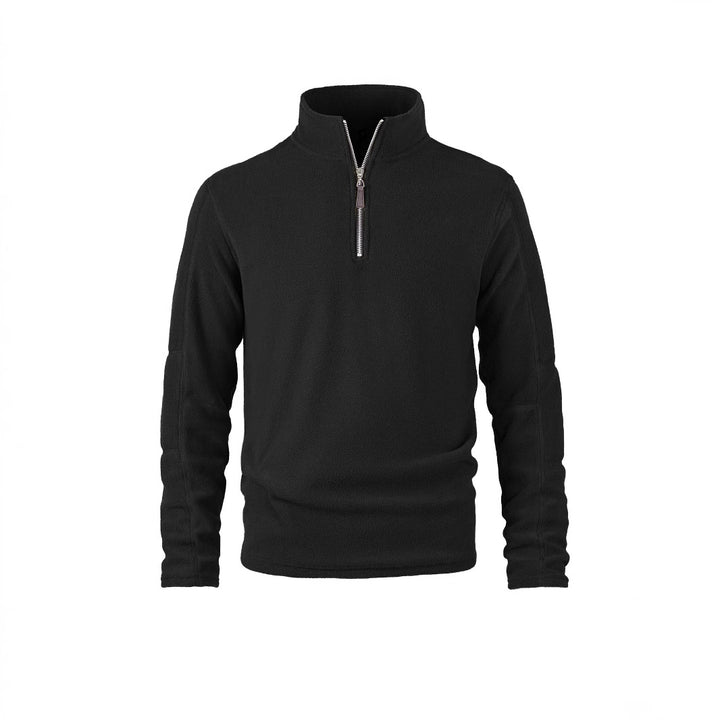Men's fleece pullover with half zipper and high collar Lisslune