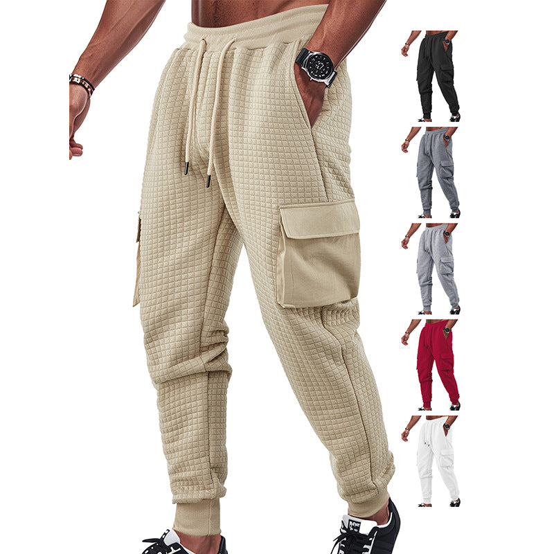 Men's cargo jogging pants with elastic waistband and practical side pockets Lisslune