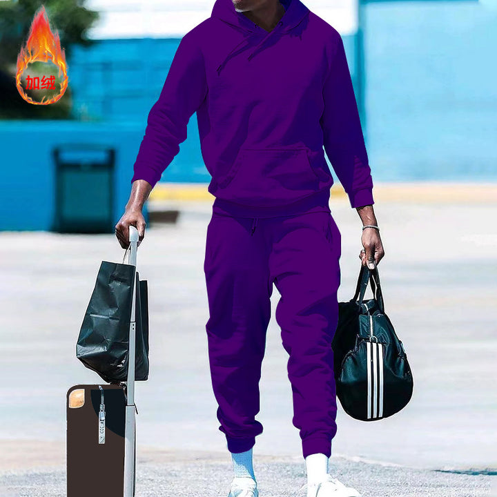 Men's sporty hoodie set with elastic waistband and practical design Lisslune