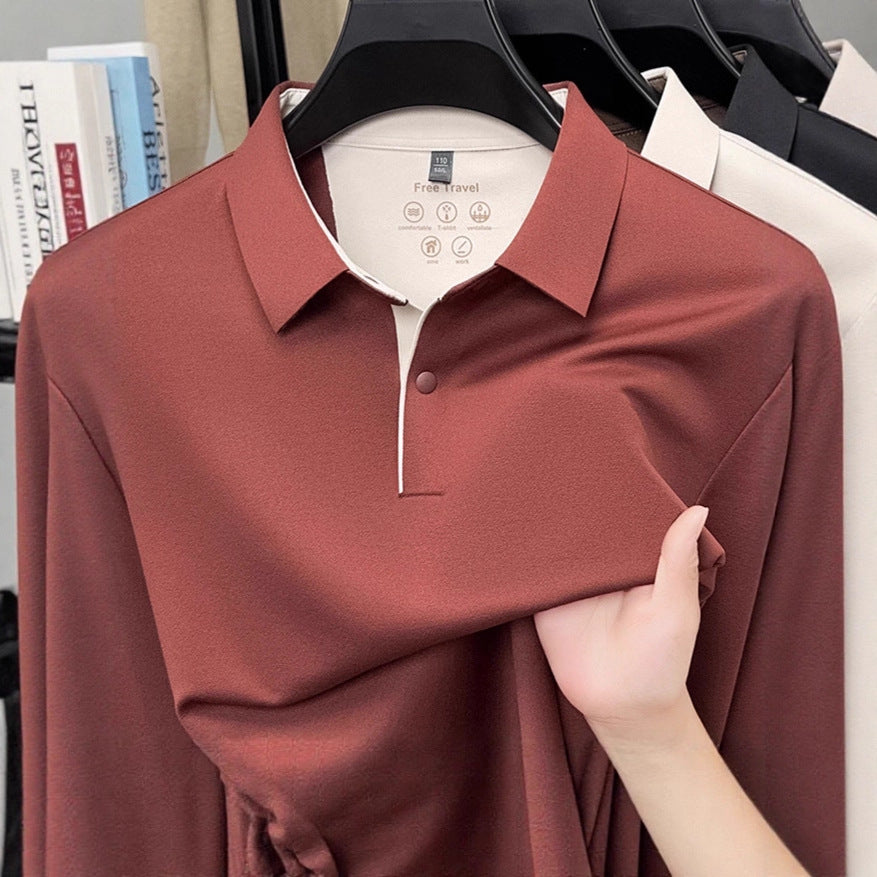 Men's breathable sports polo shirt with innovative easy-care Lisslune
