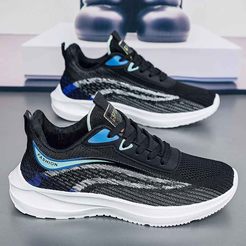 Men's Sporty Sneakers with Breathable Mesh Upper and Cushioning Sole Lisslune