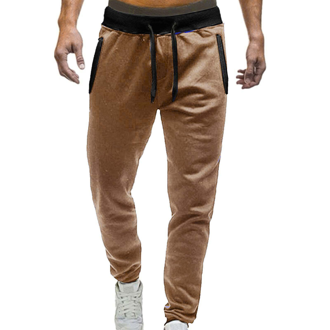 Men's Sporty Leisure Pants with Elastic Waistband and Practical Pockets Lisslune