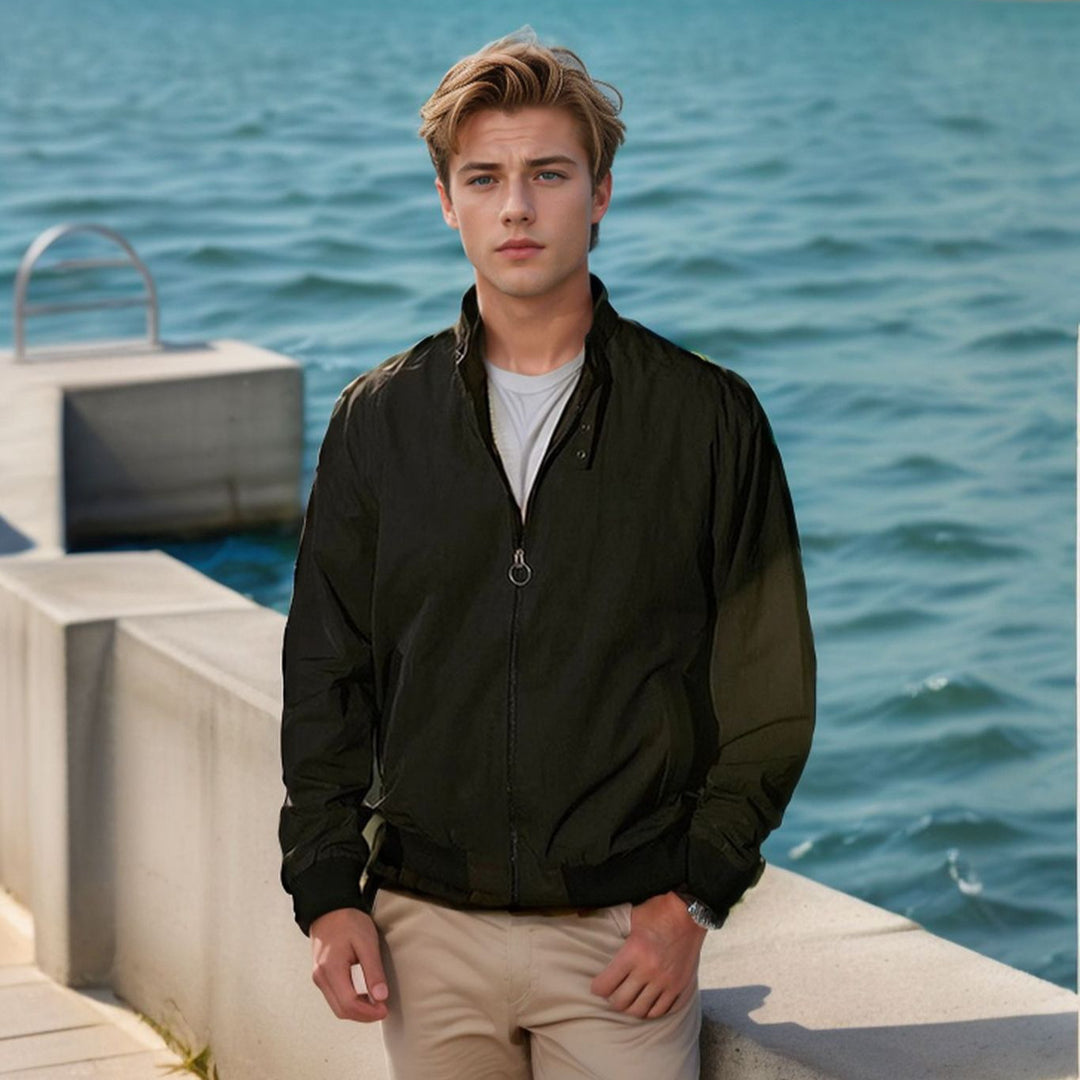 Men's lightweight and functional transitional jacket with high collar Lisslune