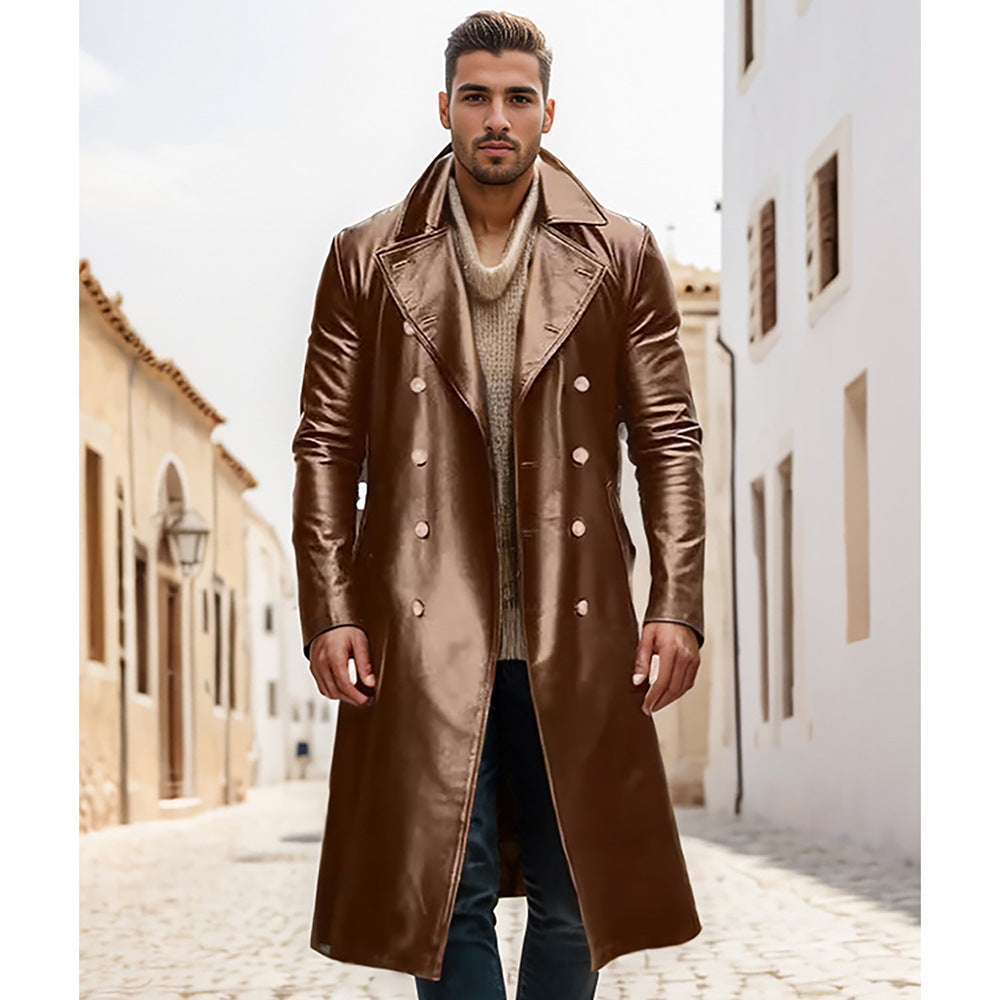 Men's elegant oversized trench coat made of high-quality material Lisslune