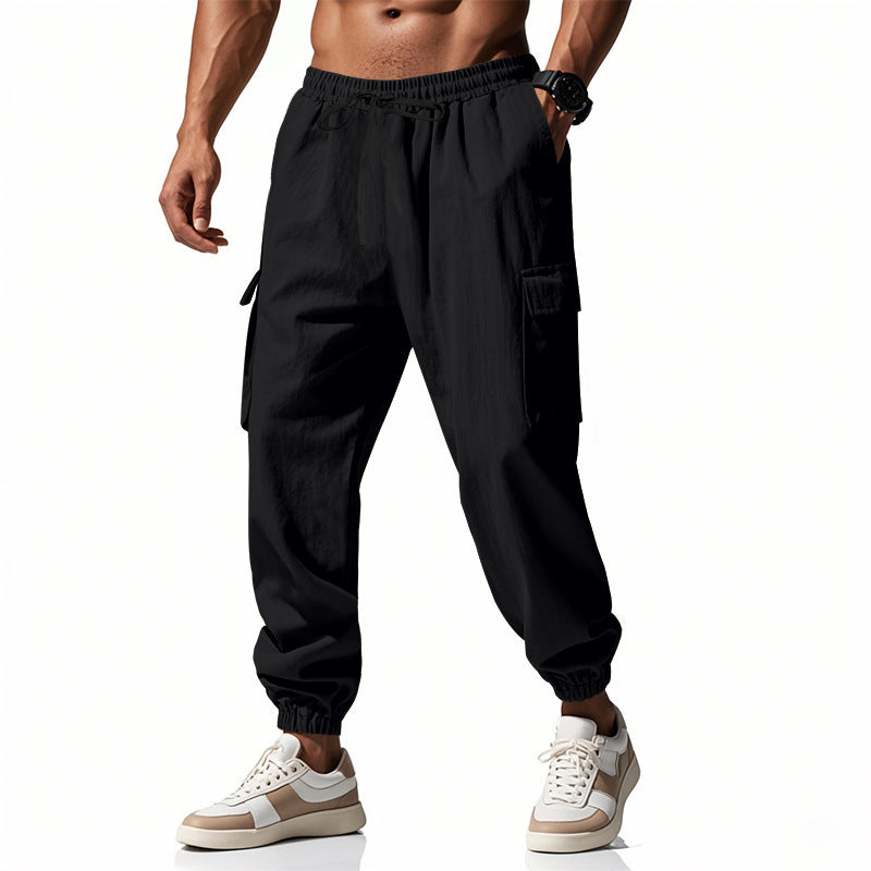 Men's cargo joggers with practical side pockets and elastic waistband Lisslune