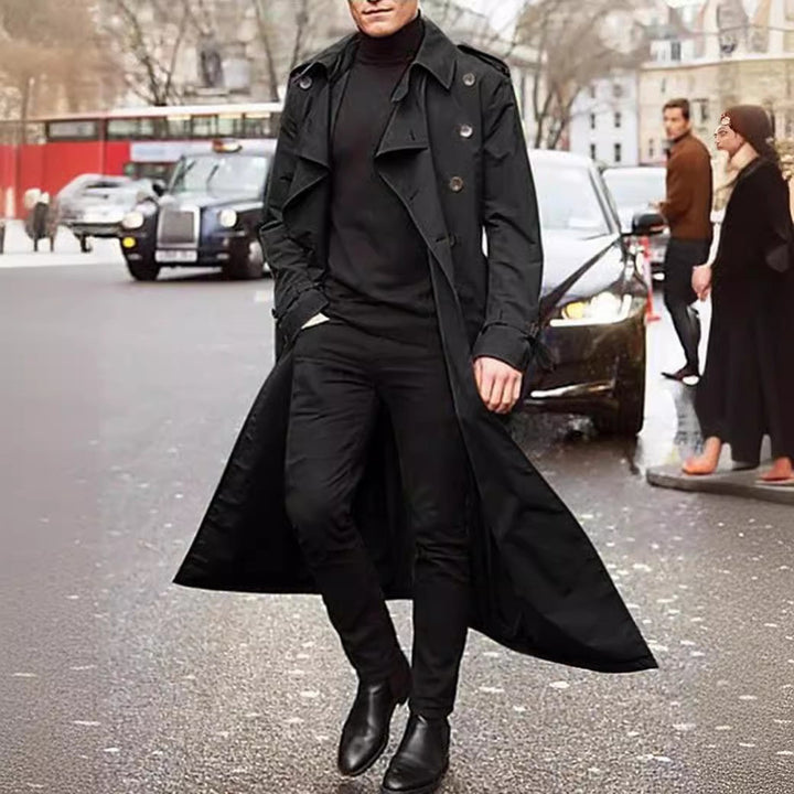 Men's Elegant Long Trench Coat Skorter