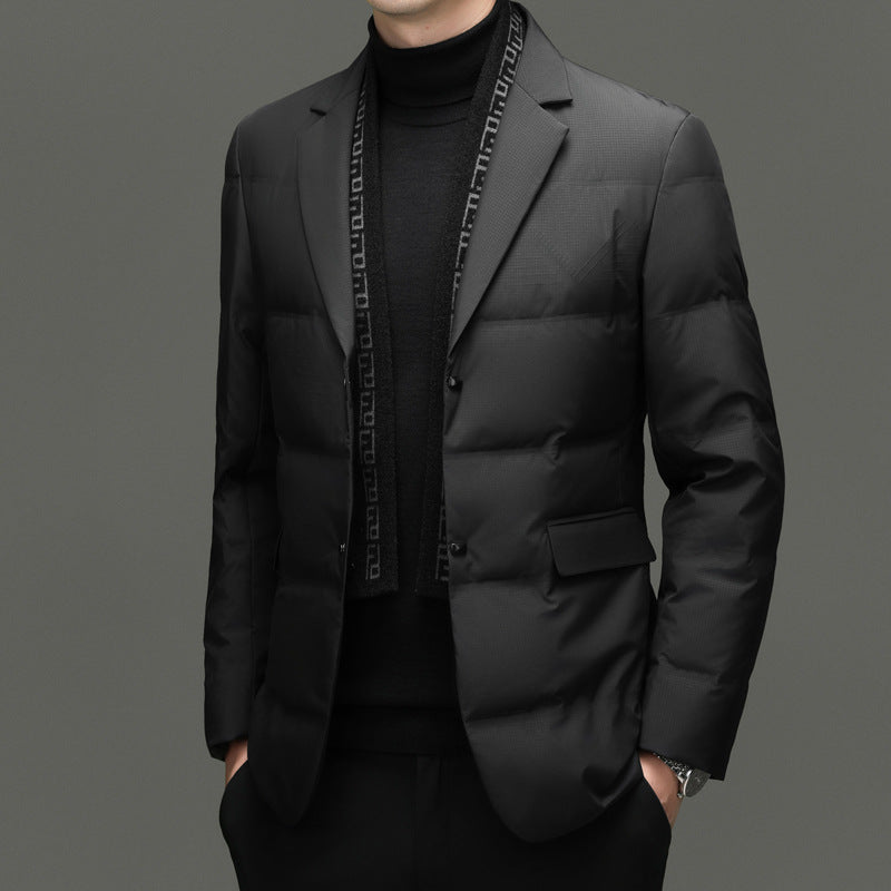 Men's Fashionable Quilted Blazer with Elegant Cut and Practical Pockets Lisslune