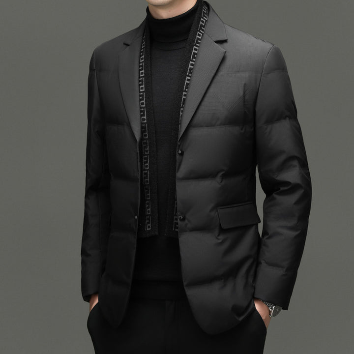 Men's Fashionable Quilted Blazer with Elegant Cut and Practical Pockets Lisslune