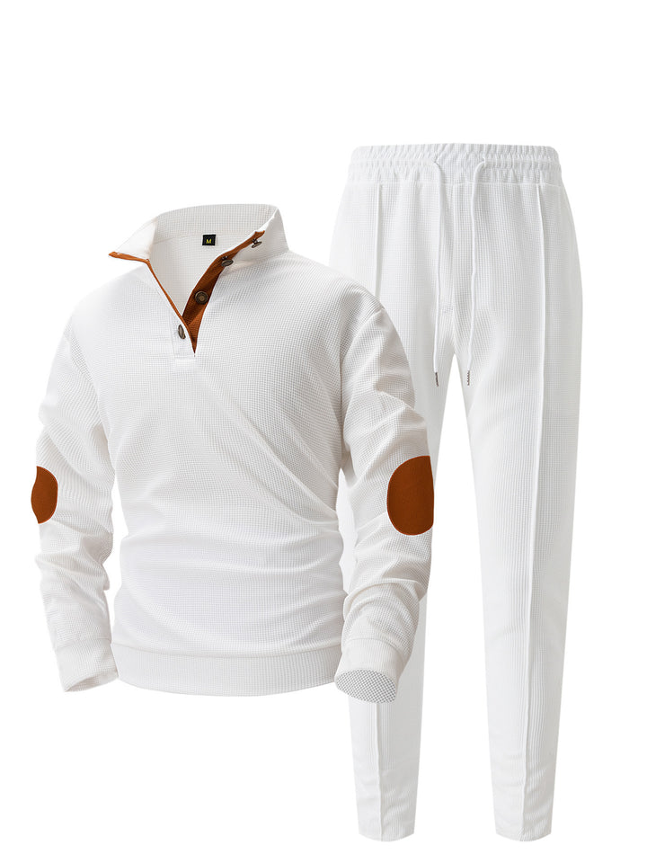 Men's sporty leisure set with innovative cut and fashionable knot details Lisslune