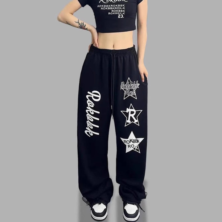 Women Chic Leisure Pants with Eye-Catching Graphics Lisslune