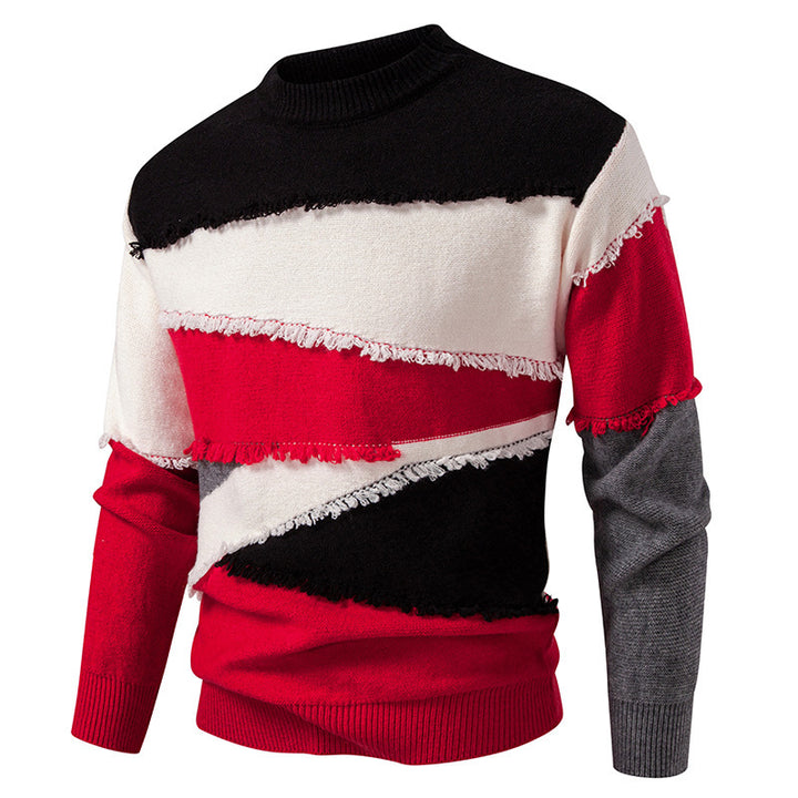 Men's fashionable sweater with fringed details Lisslune