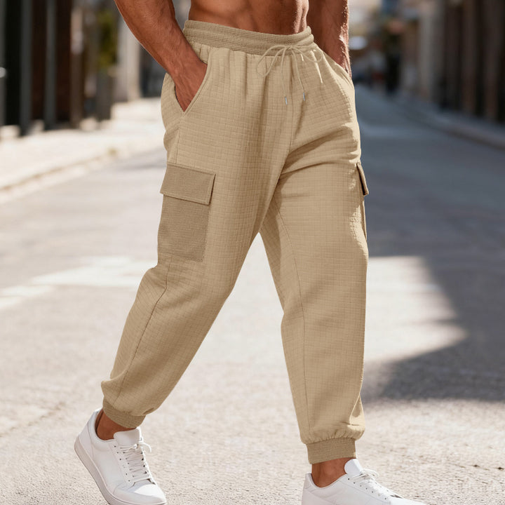 Men's Cargo Jogging Pants with Elastic Waistband and Practical Pockets Lisslune