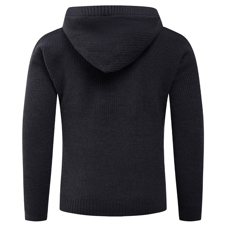 Men's pullover with shawl collar and wooden buttons Lisslune