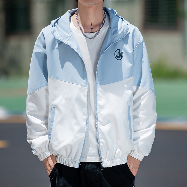 Men's lightweight transitional jacket with hood and elastic cuffs Lisslune