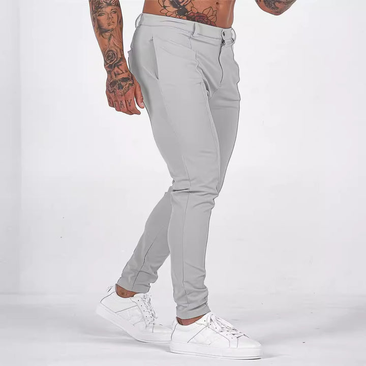 Men's Fashion Slim-Fit Jogging Pants with Elastic Waistband and Side Pockets Lisslune
