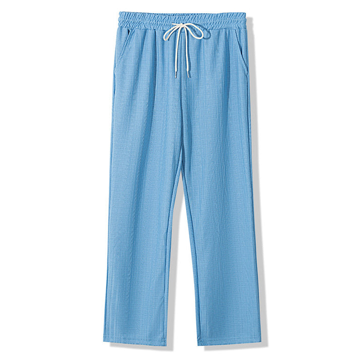 Men's Casual Leisure Pants with Elastic Waistband and Adjustable Drawstring Lisslune