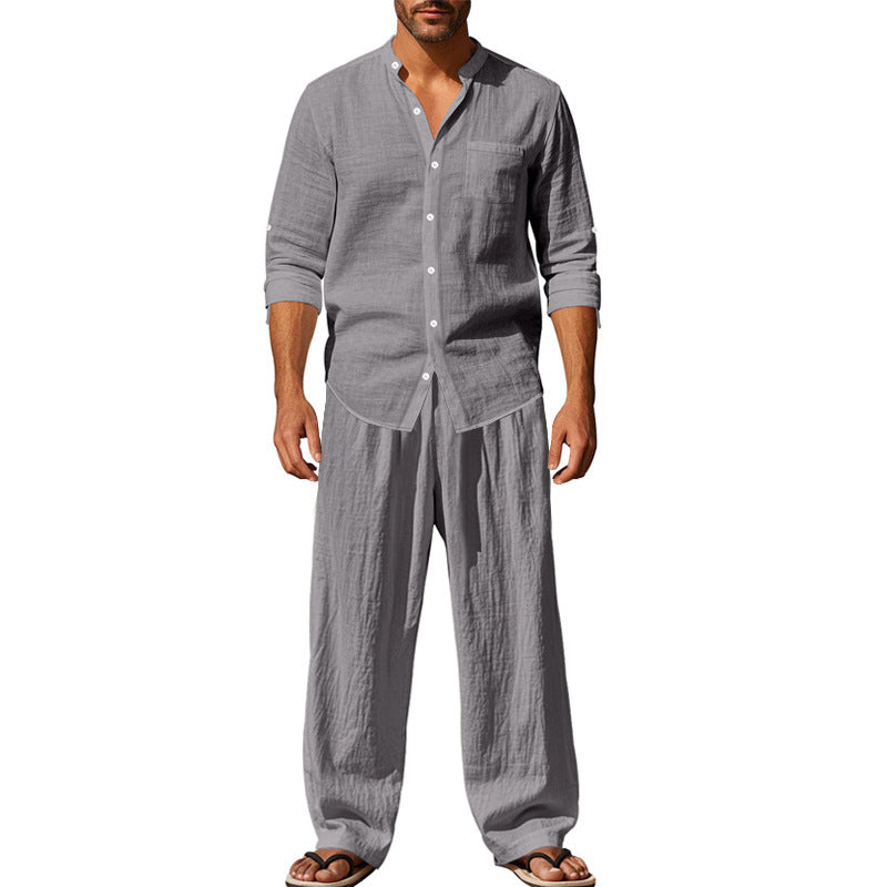 Men's Comfortable and Classic Two-Piece Set made of Breathable Fabric Lisslune