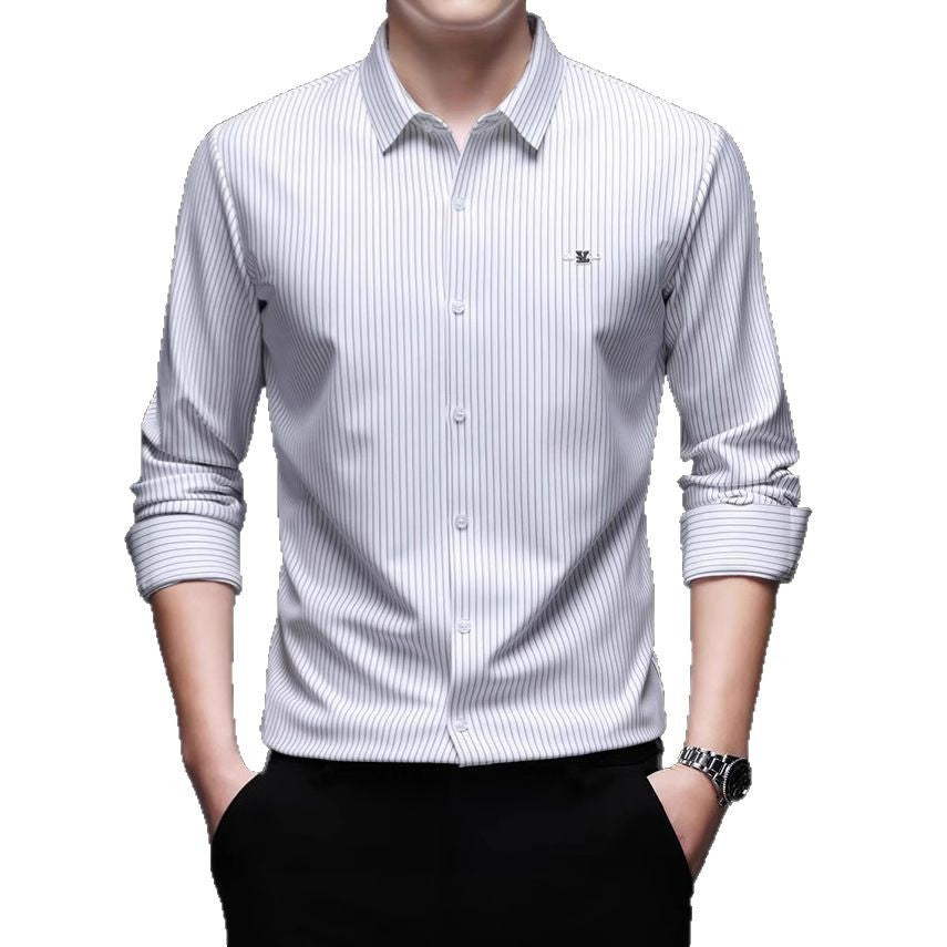 Men's shirt with fine stripe pattern and modern cut Lisslune