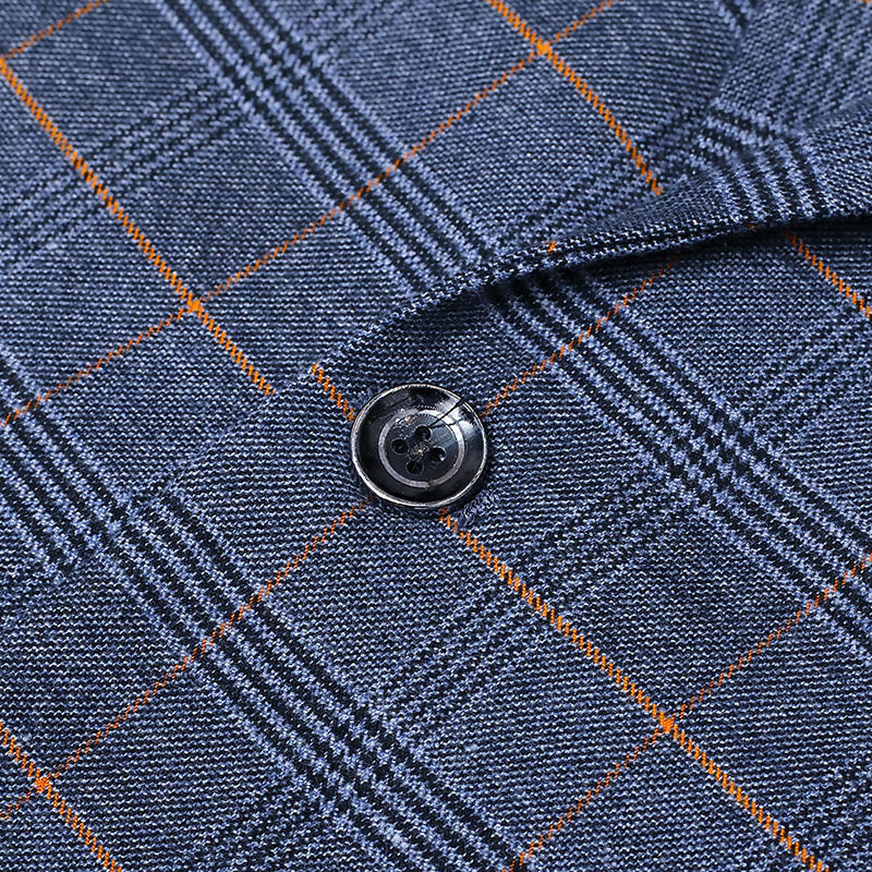 Men's Fashionable Checkered Blazer Lisslune