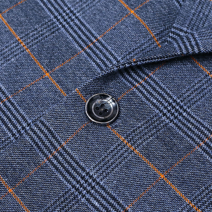 Men's Fashionable Checkered Blazer Lisslune