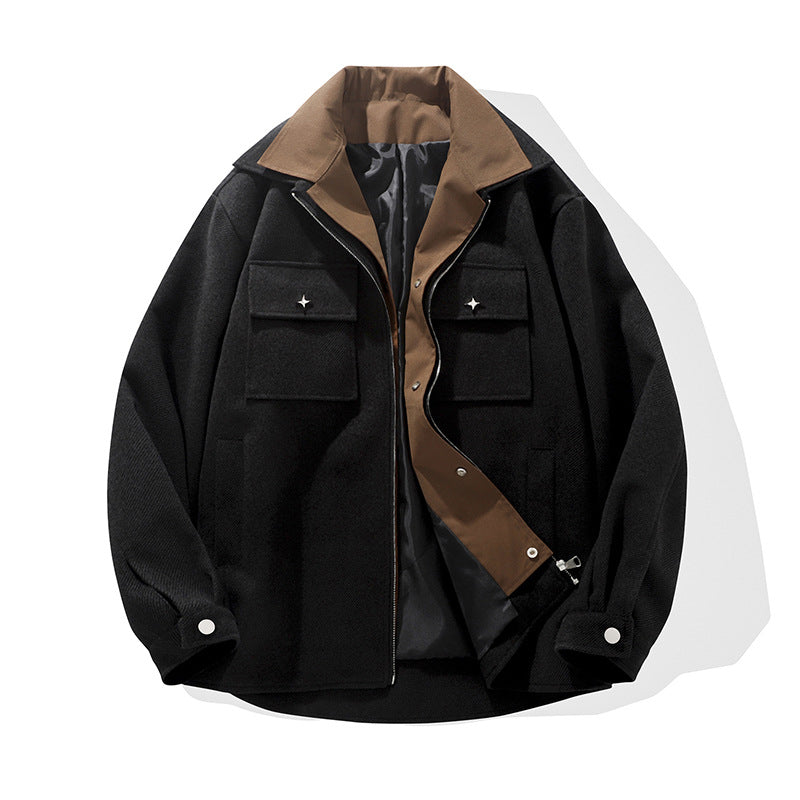 Men's trendy transitional jacket with two practical pockets Lisslune