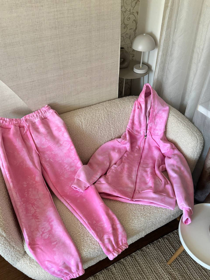 Women's sporty fleece tracksuit Lisslune